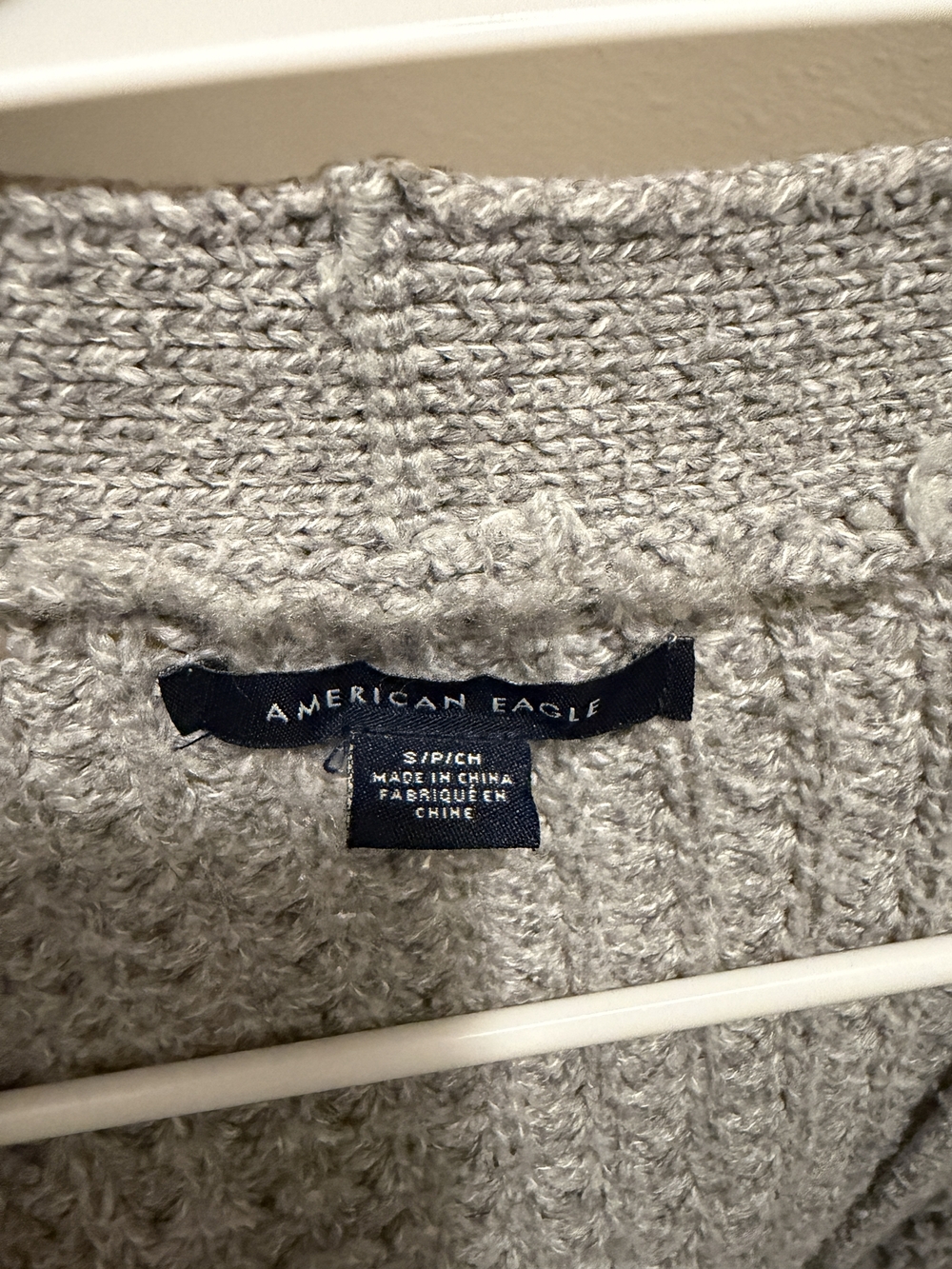American Eagle Outfitters Heather Gray Knit Cardigan - Picture 2 of 2